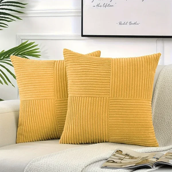1pc Decorative Throw Pillow Cover For Living Room Bed Sofa,Soft Plush Square pillowcase,Cute Corduroy Lumbar Throw Pillow Case - Image 8