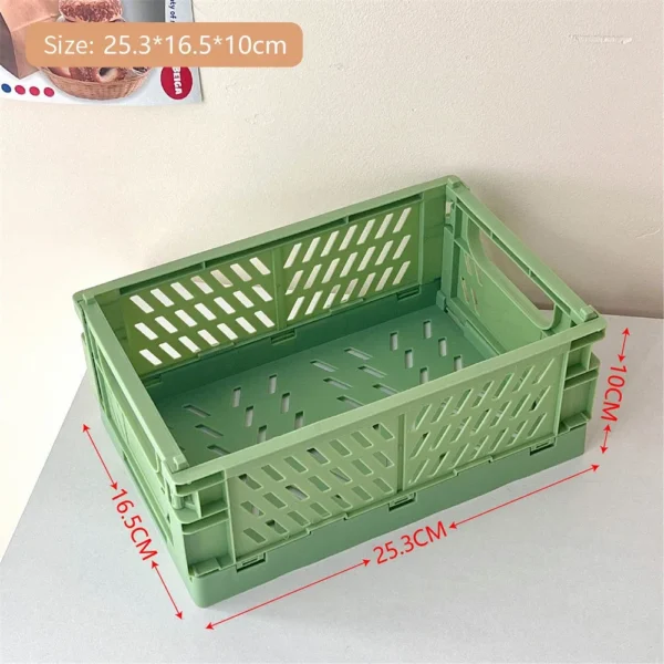 Foldable Storage Box with Handles Collapsible Crate for Toys, Cosmetics & Desk Organization - Image 18