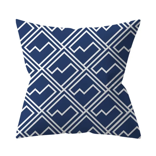 Navy Blue Mandala Nordic Geometric Pillowcase 45x45 Cushion Cover Decorative Pillow Sofa  Home Decor Polyester - Image 11