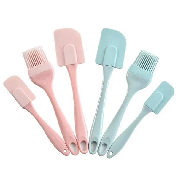 3PCS/Set Cream Scraper DIY Bread Cake Butter Spatula Mixer Oil Brush Kitchen Baking Tool Silicone Spatula Non-stick Kitchen - Image 2