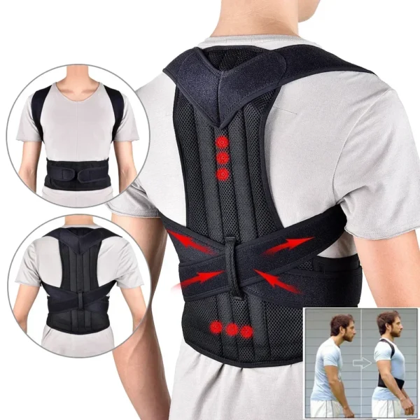 Posture Corrector Back Support Belt Orthopedic Corset Back Brace Support Back Straightener Adjustable Shoulder Wrap XXXL Amagi - Image 3