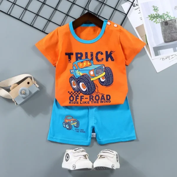Children's Sets mother Kids Clothes Boys Girl T-shirt Shorts 2PCS Summer Cotton Short sleeve Baby Children Clothing Toddler Suit - Image 9