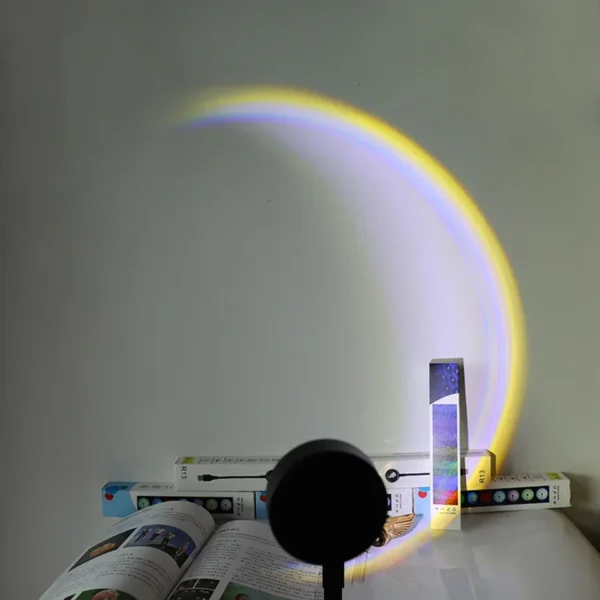 Drop Shipping USB Sunset Lamp LED Without Choice Mark Rainbow Neon Night Light Projector Photography Wall Atmosphere Lighting - Image 9