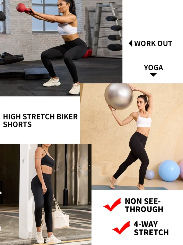 Women's Super Soft Leggings High Elasticity No See Through Workout Yoga Running Athletic Push Up Gym Long Fitness Leggings - Image 3