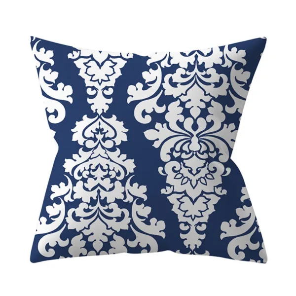 Navy Blue Mandala Nordic Geometric Pillowcase 45x45 Cushion Cover Decorative Pillow Sofa  Home Decor Polyester - Image 26