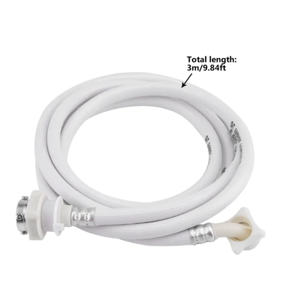 2m/3m Length Washing Machine Water Inlet Hose Washer Pipe Tube Connector PVC Hose White Color Long Length - Image 7
