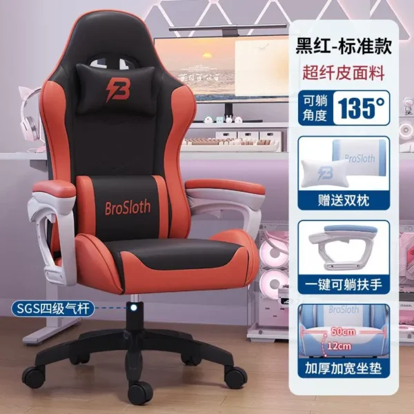Charming Ergonomic Chair for Students, Comfortable Long Sitting, Adjustable Home Office Gaming Seat - Image 23