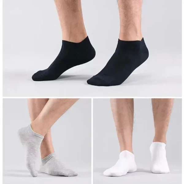 5/10 Pairs Women Socks Breathable Sports socks Solid Color Boat socks Comfortable Cotton AnkleSocks White Black - Image 6