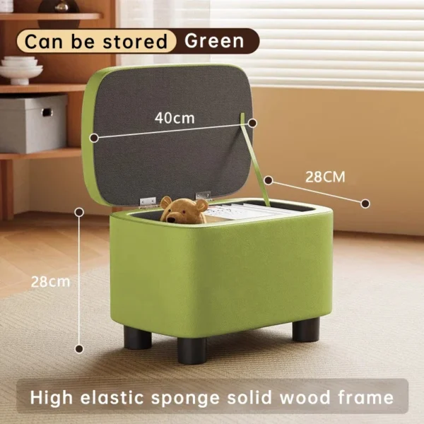 Modern Simple Organizer Stool Ottomans Creative Household Comfortable Sofa Upholstered Living Room Sofa Can Storage - Image 10