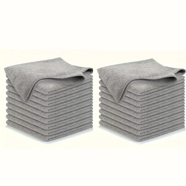 5/10/20pcs Kitchen Towel, Ultra-fine Fiber Light Gray Cleaning Cloth Set, Absorbent, Soft And Stain-removing Cloth - Image 9