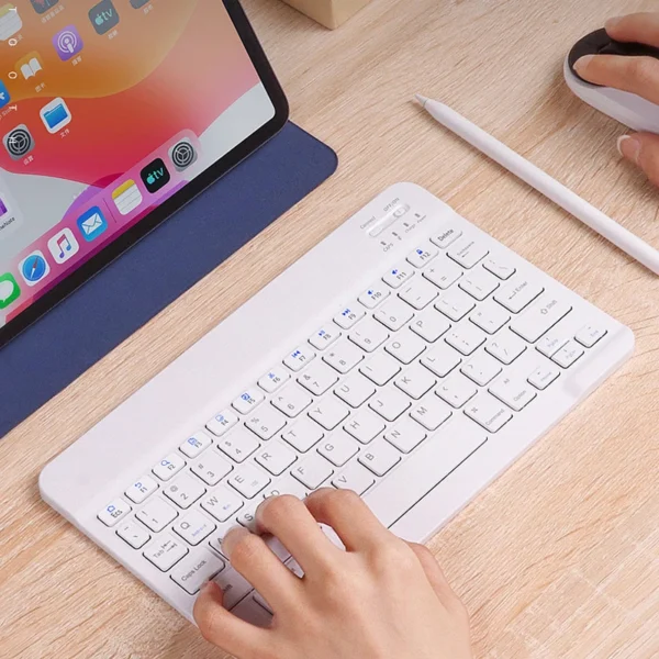 Bluetooth-Compatible Wireless Keyboard Rechargeable Wireless Gaming Keyboard For iOS Android Windows Smart Phone ipad PC Laptop