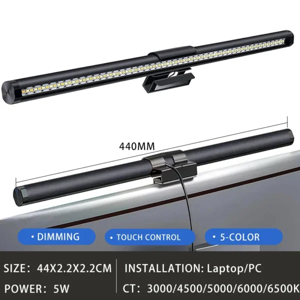 Led Computer Monitor Light Bar Desk Lighting Screen USB RGB Lamp For Study Reading Table Stepless Dimming Lamp Timing 50CM/33CM - Image 13