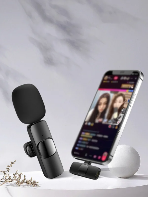 Wireless bluetooth microphone, lavalier radio microphone, video vlog live recording microphone, Type C interface microphone - Image 2