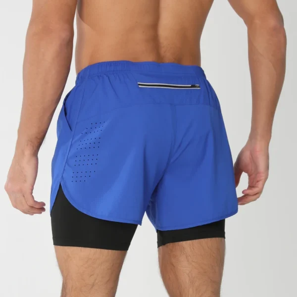 New men's running double-layer shorts quick-drying fitness 2-in-1 shorts men's sports workout training bodybuilding shorts male - Image 8
