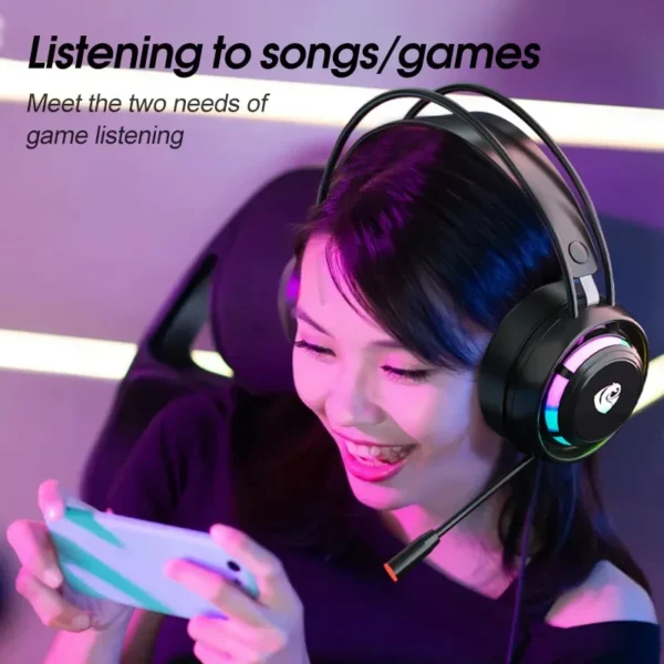 Wired Gaming Headset PSH-300 Overhead Computer Game Earphones 7.1 Channel Esports with Microphone Heavy Bass Cross-Border - Image 4