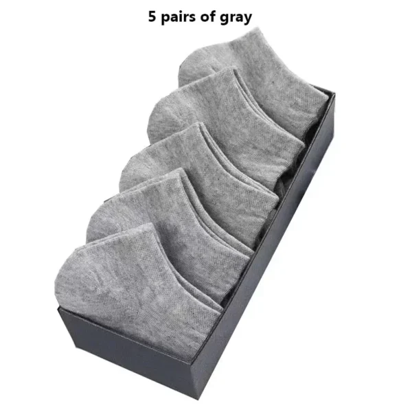 5/10 Pairs Women Socks Breathable Sports socks Solid Color Boat socks Comfortable Cotton AnkleSocks White Black - Image 11