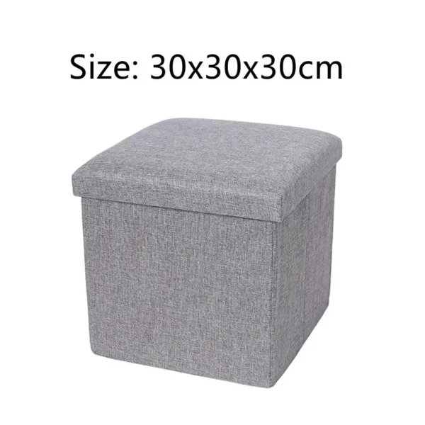 Multifunctional Folding Storage Stool, Foldable Foot Rest Stool, Large Capacity Organizer Stool, Collapsible Storage Ottoman Box - Image 13