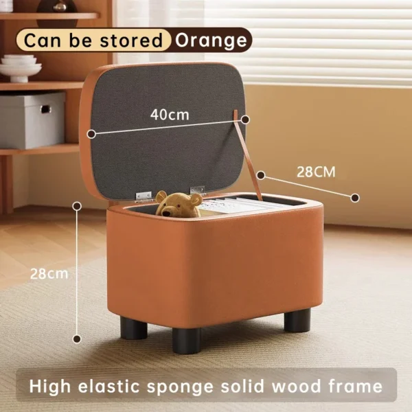 Modern Simple Organizer Stool Ottomans Creative Household Comfortable Sofa Upholstered Living Room Sofa Can Storage - Image 7