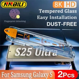 NNBILI 2Pcs For Samsung Galaxy S25 S24 Ultra S23 S22 S21 Plus A16 A55 A56 A25 A15 A35 A34 A54 5G Screen Protector Tempered Glass