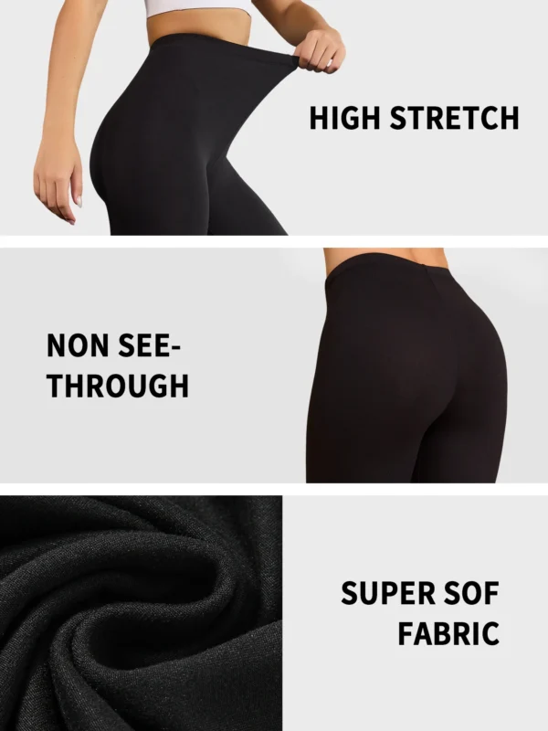 Women's Super Soft Leggings High Elasticity No See Through Workout Yoga Running Athletic Push Up Gym Long Fitness Leggings - Image 5