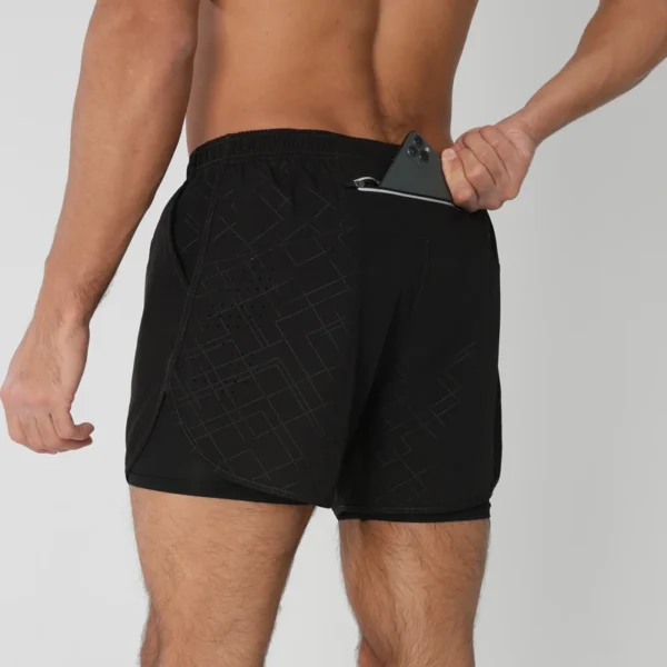 New men's running double-layer shorts quick-drying fitness 2-in-1 shorts men's sports workout training bodybuilding shorts male - Image 14