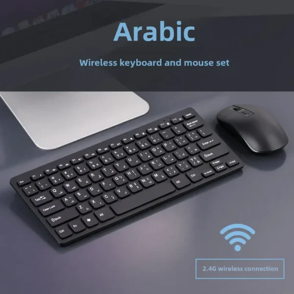 Arabic Language Keyboard Mouse Combo Wireless Arabic Script Learning Keyboard Mouse For Pc Laptop Desktop Speakers