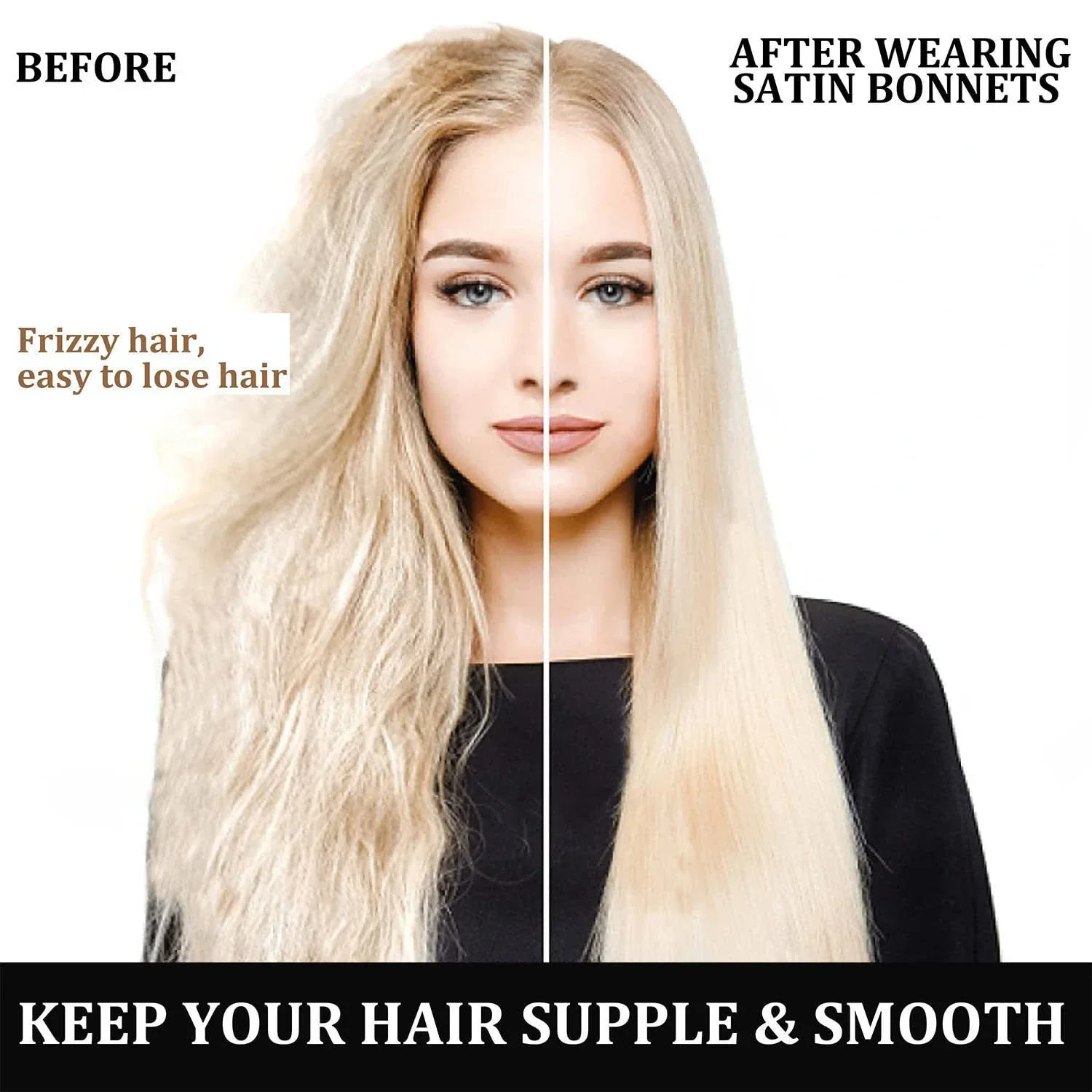 Women Satin Bonnet Hair Bonnet for Sleeping Hair Care Silk Bonnets Solid Wide-brimmed Sleeping Hat with Elastic Soft Band 6 Women Satin Bonnet Hair Bonnet for Sleeping Hair Care Silk Bonnets Solid Wide-brimmed Sleeping Hat with Elastic Soft Band - Image 6