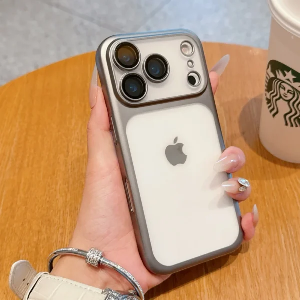 17 ProMax Electroplating Large Window Matte Case For iPhone 17Pro 17 Air Max Ultra Thin Transparent PC Hard Cover with Lens Film - Image 10