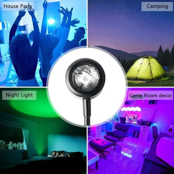 Drop Shipping USB Sunset Lamp LED Without Choice Mark Rainbow Neon Night Light Projector Photography Wall Atmosphere Lighting - Image 6
