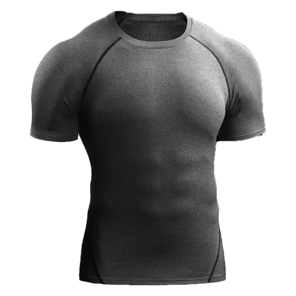 2025 Compression T Shirt Men Summer Sportswear Running T-shirt Elastic Quick Dry Sport Tops Tee Athletic Gym Workout Shirts Men - Image 12