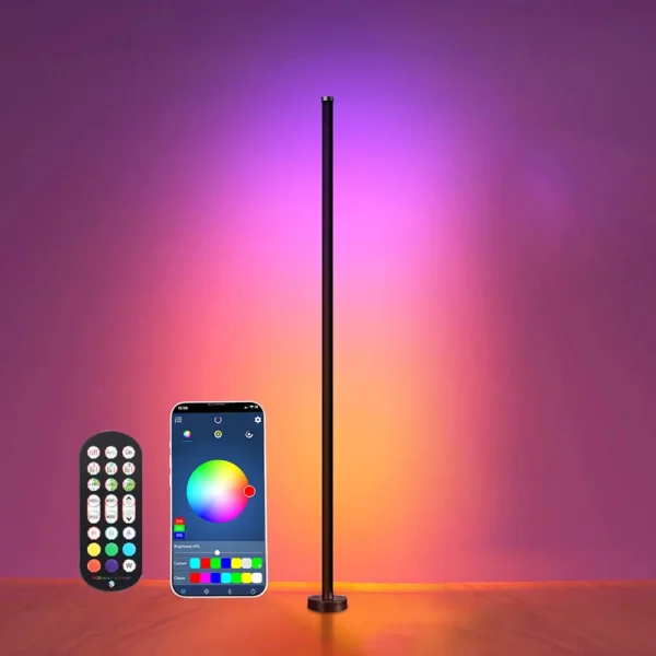 Smart LED Floor Lamp RGB Remote & APP Control Music Sync Corner Lighting Timer Modern Mood Standing Lamp for Living Room Gaming - Image 8