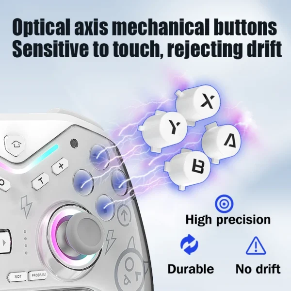 CM-619 switch game controller supports IOS/Android/PC   dual motor wireless controller with dazzling light - Image 5