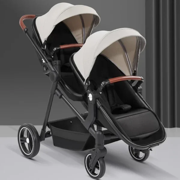 Twin Stroller, Can Be Taken on Board An Airplane, Versatile Foldable Stroller That Can Be Detached Into A Lightweight Stroller
