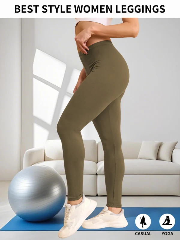 Women's Super Soft Leggings High Elasticity No See Through Workout Yoga Running Athletic Push Up Gym Long Fitness Leggings - Image 8