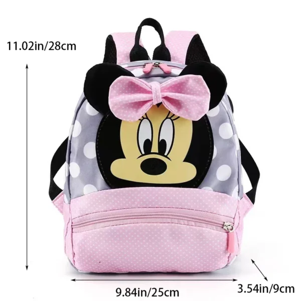 Disney New Backpack 2025 Minnie Schoolbag For Kids Cartoon Kindergarten Schoolbag Kawaii Pink Backpack As a Gift For Children - Image 3