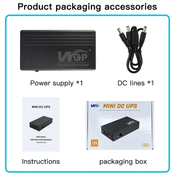 Portable Mini 7800mAh UPS DC Battery Backup for 12V Devices, Ideal for Router, Modem, and WiFi, 2A Output, Compact Design, - Image 6