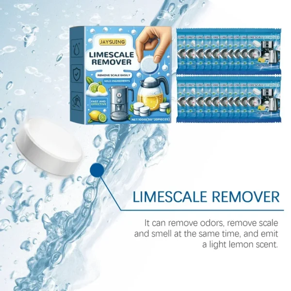 Multi Purpose Descaling Effervescent Tablets Organic Water Scale Remove Mild Formula Electric Kettle Water Scale Remover - Image 5