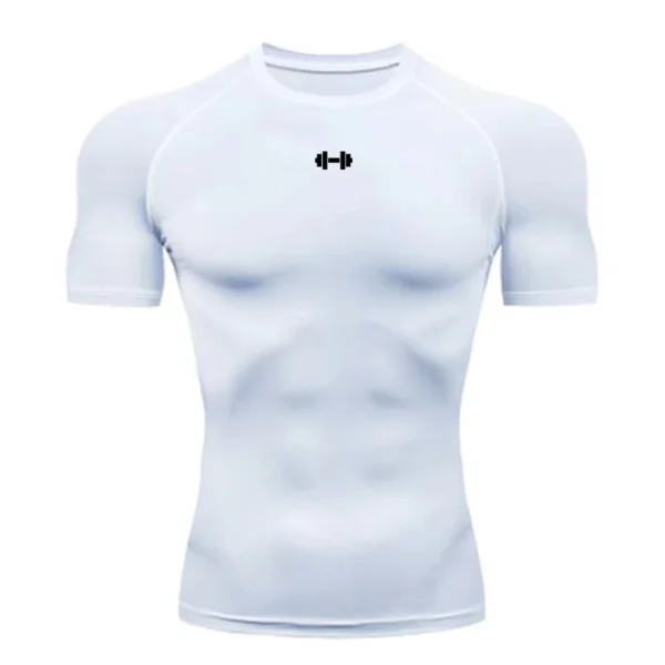 Compression T Shirt Men Summer Sportswear Running T-shirt Elastic Quick Dry Sport Tops Tee Athletic Gym Workout Shirts Men - Image 3