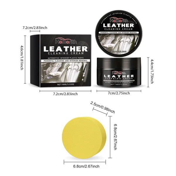 Leather Conditioner Long Lasting Car Seats Polishing Nourishment Care Leather Care Cream for Leather Pant Bag Shoes Furniture - Image 6