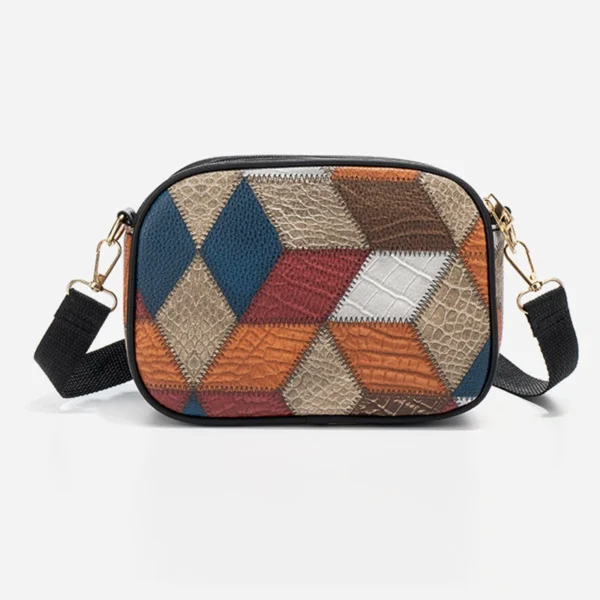 Three-Layer Leather Crossbody Shoulder and Clutch Bag Portable Triple PU Leather Slanting Shoulder Women's Zipper Crossbody Bags - Image 5
