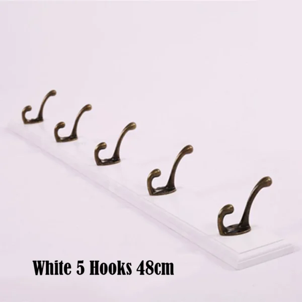 Wall Mounted Solid Wood Coat Rack with Hooks Hats Clothes Hanger Closet Organizer Perchero Furniture for Hallway Entrance Decor - Image 11