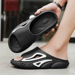 Men's Beach Sandals Soft Bottom Thick Heel Anti-Slip Slippers Summer Outdoor Wear Comfortable EVA Slides Casual Footwear