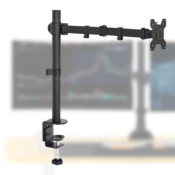 Single/Dual Monitor Stand Holds Up To 19.84 Lbs Desk Mount Stand Adjustable Height and Angle for 17 To 32 Inch Computer Screens - Image 4