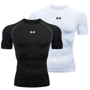 Compression T Shirt Men Summer Sportswear Running T-shirt Elastic Quick Dry Sport Tops Tee Athletic Gym Workout Shirts Men