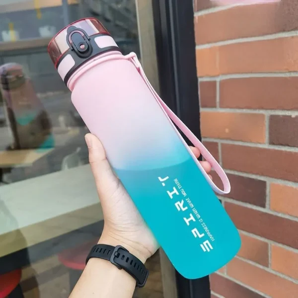 500ML/1000ML Large Capacity Sports Water Bottle Motivational Leak Proof Portable Reusable Plastic Cups Outdoor Travel Gym Jugs - Image 3
