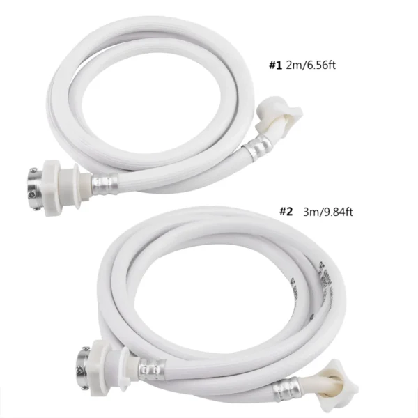 2m/3m Length Washing Machine Water Inlet Hose Washer Pipe Tube Connector PVC Hose White Color Long Length