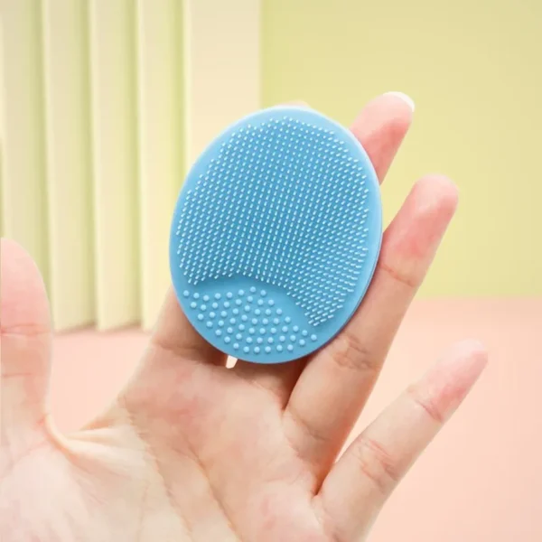 ‌Silicone Scalp Massager Brush - 2-in-1 Shampoo & Facial Cleanser Exfoliator for Sensitive Skin/Hair Care