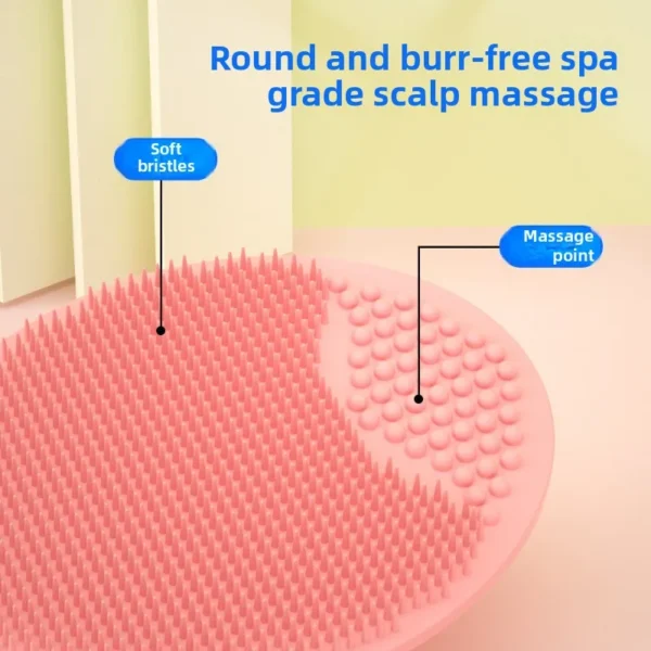 ‌Silicone Scalp Massager Brush - 2-in-1 Shampoo & Facial Cleanser Exfoliator for Sensitive Skin/Hair Care - Image 2