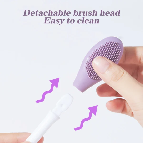 IMAGIC Silicone Facial Cleansing & Mask Brush 2 In1 Facial Skin Care Scrub Exfoliator Scrub Pore Blackhead Deep Cleaning Tools - Image 6