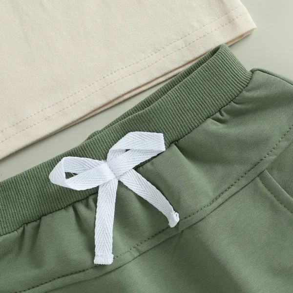 Pudcoco Baby Toddler Boy Shorts Set Airplane Letter Short Sleeve T-shirt Solid Elastic Waist Shorts 2Pcs Summer Outfit 0-3T - Image 5